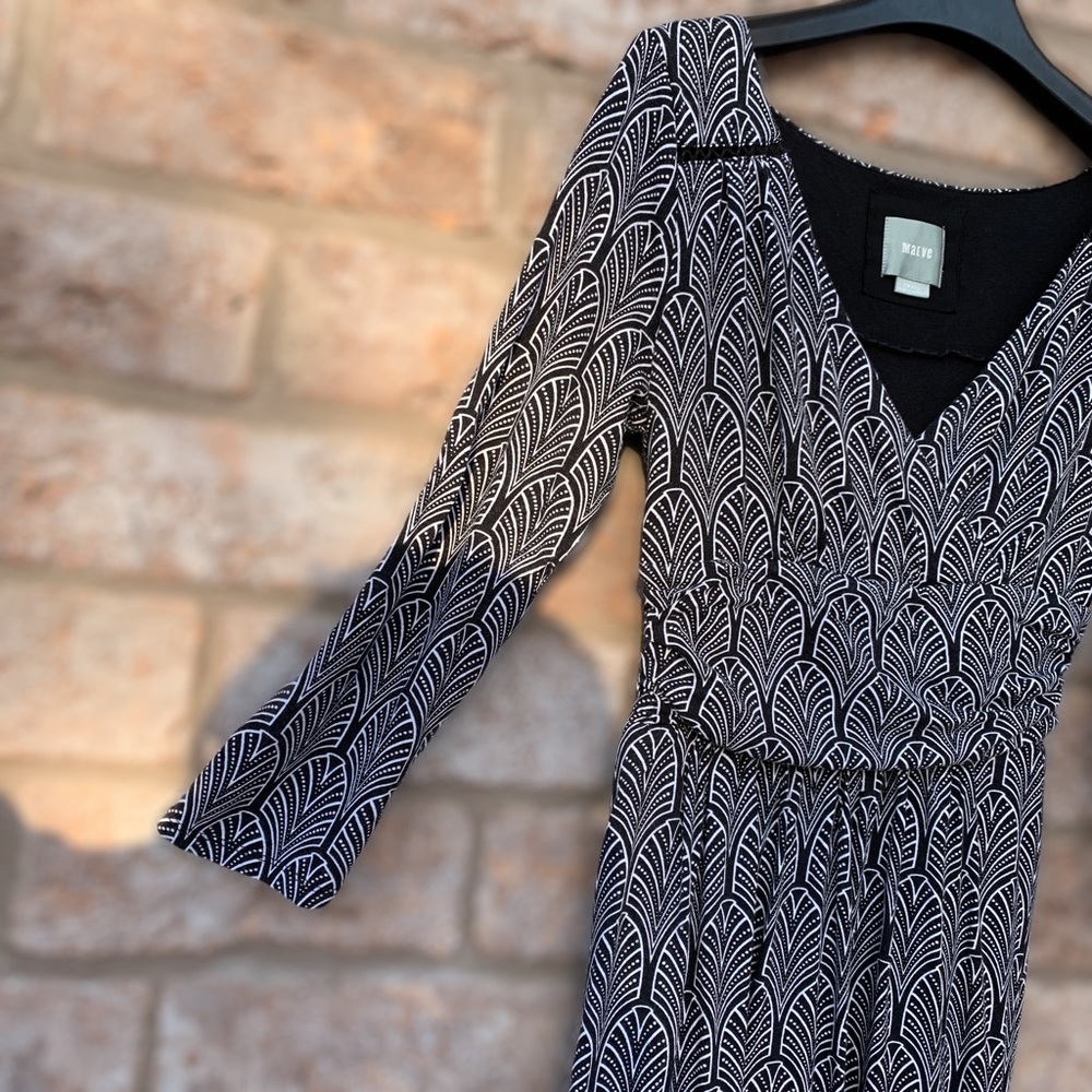 Anthropologie Maeve V-Neck Midi Dress - Picture 3 of 13